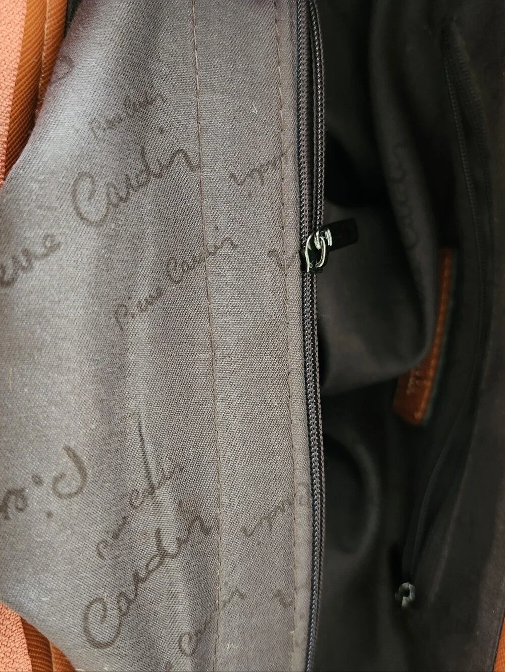 Pierre Cardin Orange and White Structured Satchel